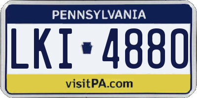 PA license plate LKI4880