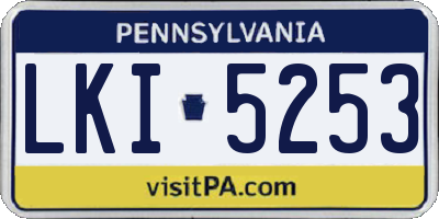 PA license plate LKI5253