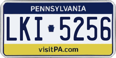 PA license plate LKI5256