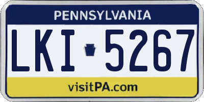 PA license plate LKI5267
