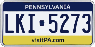 PA license plate LKI5273