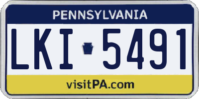 PA license plate LKI5491
