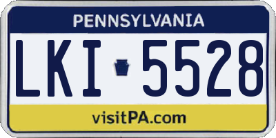 PA license plate LKI5528
