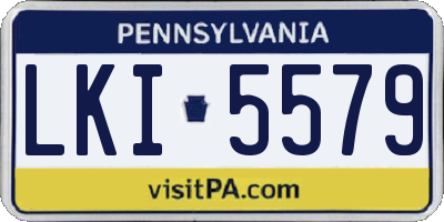 PA license plate LKI5579