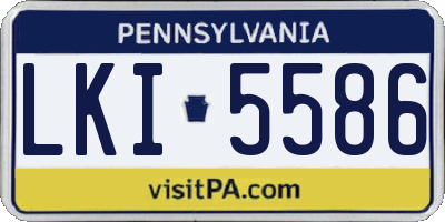 PA license plate LKI5586