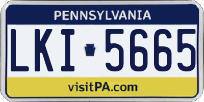 PA license plate LKI5665