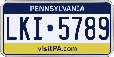 PA license plate LKI5789