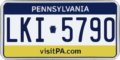 PA license plate LKI5790