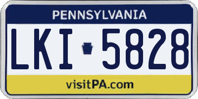 PA license plate LKI5828