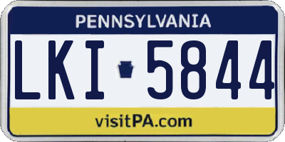 PA license plate LKI5844