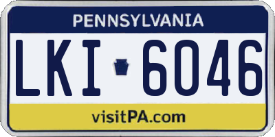 PA license plate LKI6046