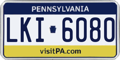 PA license plate LKI6080
