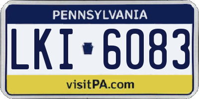 PA license plate LKI6083