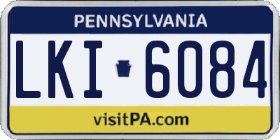 PA license plate LKI6084
