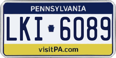 PA license plate LKI6089