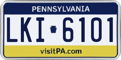 PA license plate LKI6101