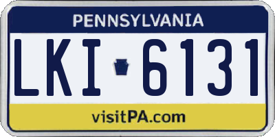 PA license plate LKI6131