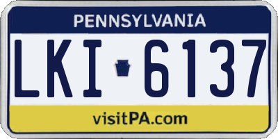 PA license plate LKI6137