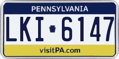 PA license plate LKI6147
