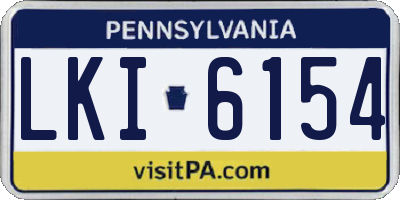 PA license plate LKI6154