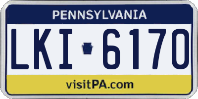 PA license plate LKI6170