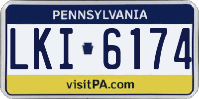 PA license plate LKI6174