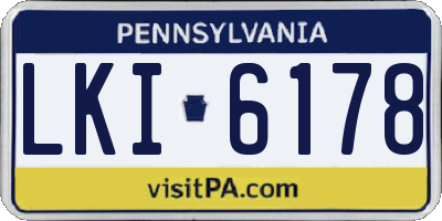 PA license plate LKI6178