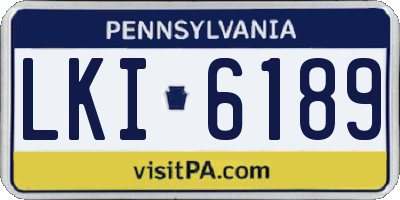 PA license plate LKI6189