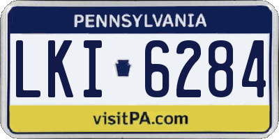 PA license plate LKI6284