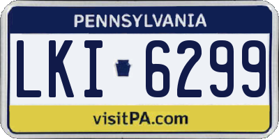 PA license plate LKI6299