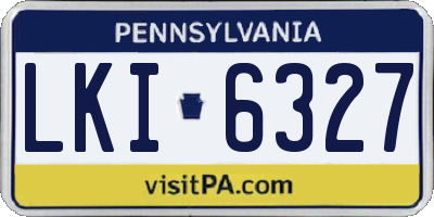 PA license plate LKI6327