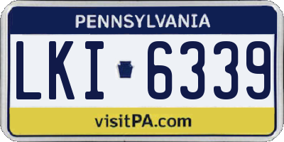 PA license plate LKI6339