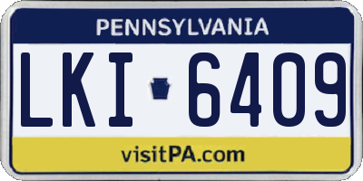 PA license plate LKI6409