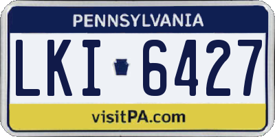 PA license plate LKI6427