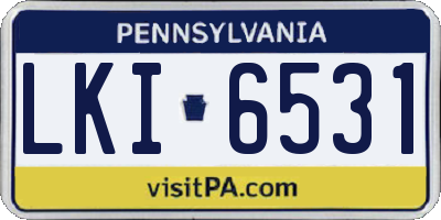 PA license plate LKI6531