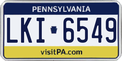 PA license plate LKI6549