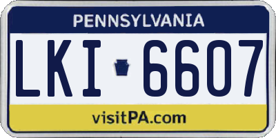 PA license plate LKI6607