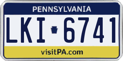 PA license plate LKI6741