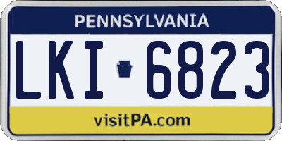 PA license plate LKI6823