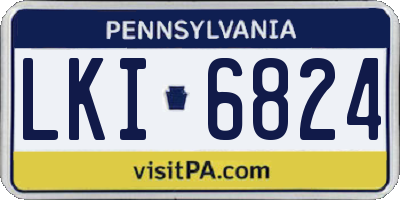 PA license plate LKI6824