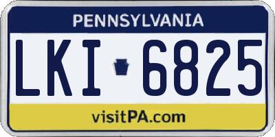 PA license plate LKI6825