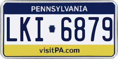 PA license plate LKI6879