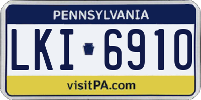 PA license plate LKI6910