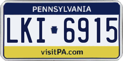 PA license plate LKI6915