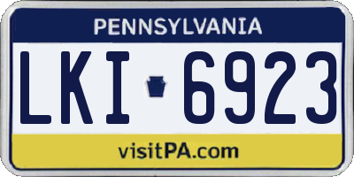 PA license plate LKI6923