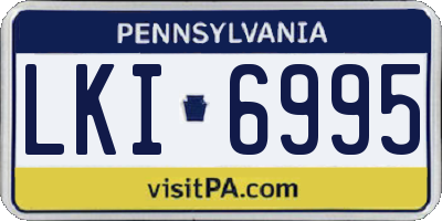 PA license plate LKI6995