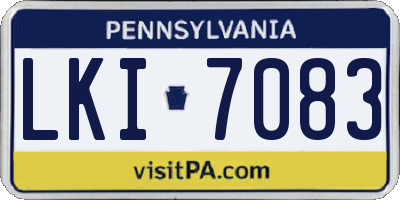 PA license plate LKI7083