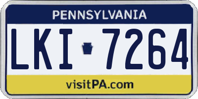 PA license plate LKI7264