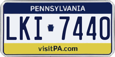 PA license plate LKI7440