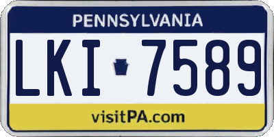 PA license plate LKI7589